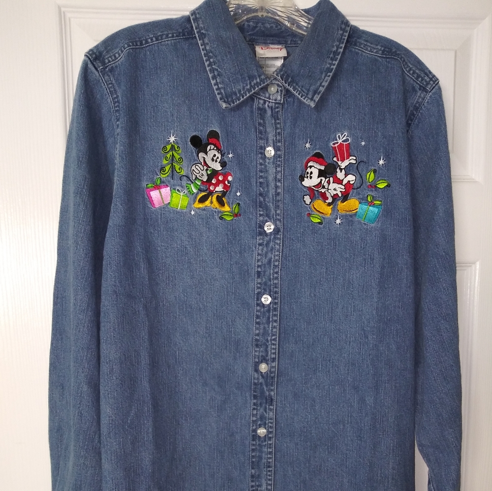Christmas Blue Denim Shirt